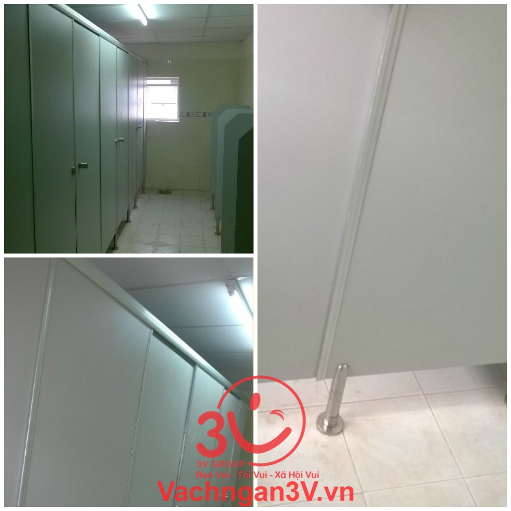 vách ngăn compact HPL màu ghi xám