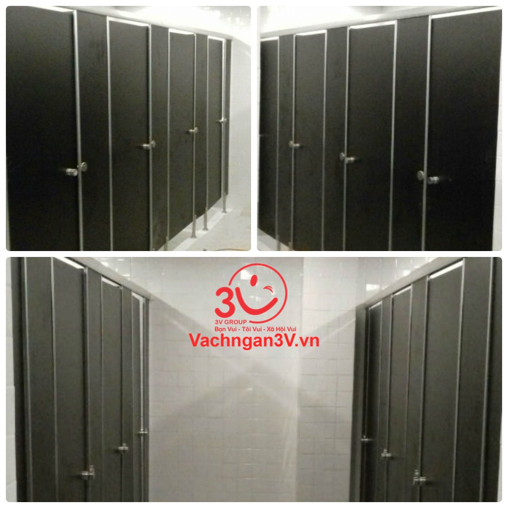 vách ngăn Compact HPL màu đen